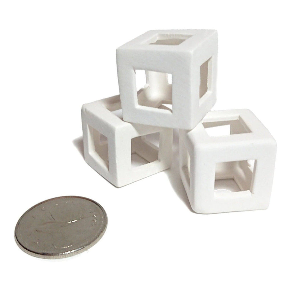 Cube Shaped Ceramic Shrimp Shelter (Set of 3)